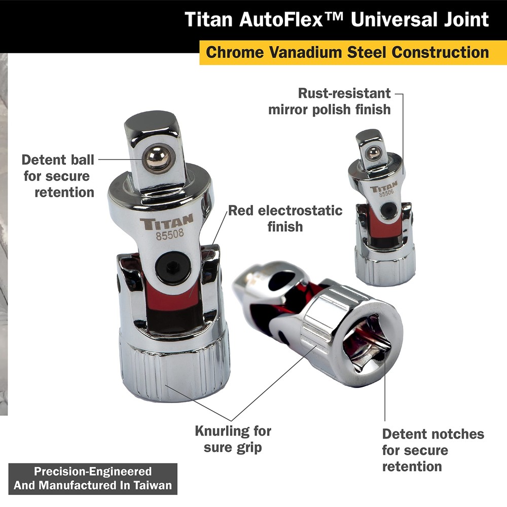 Titan Tools 3 pc. Auto Flex Universal Joint (85505)