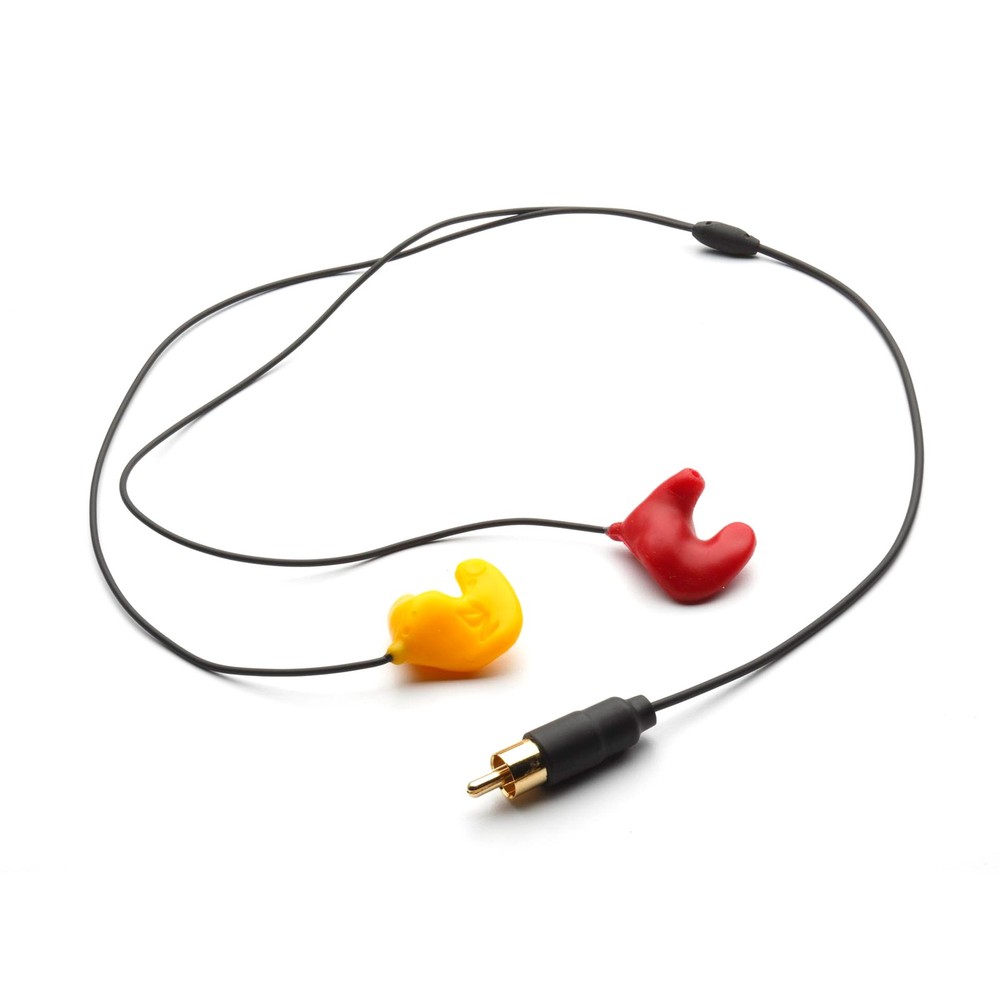 ZeroNoise Circuit Ear Plug Speaker Kit - Single RCA, Semi-Custom Long Plugs