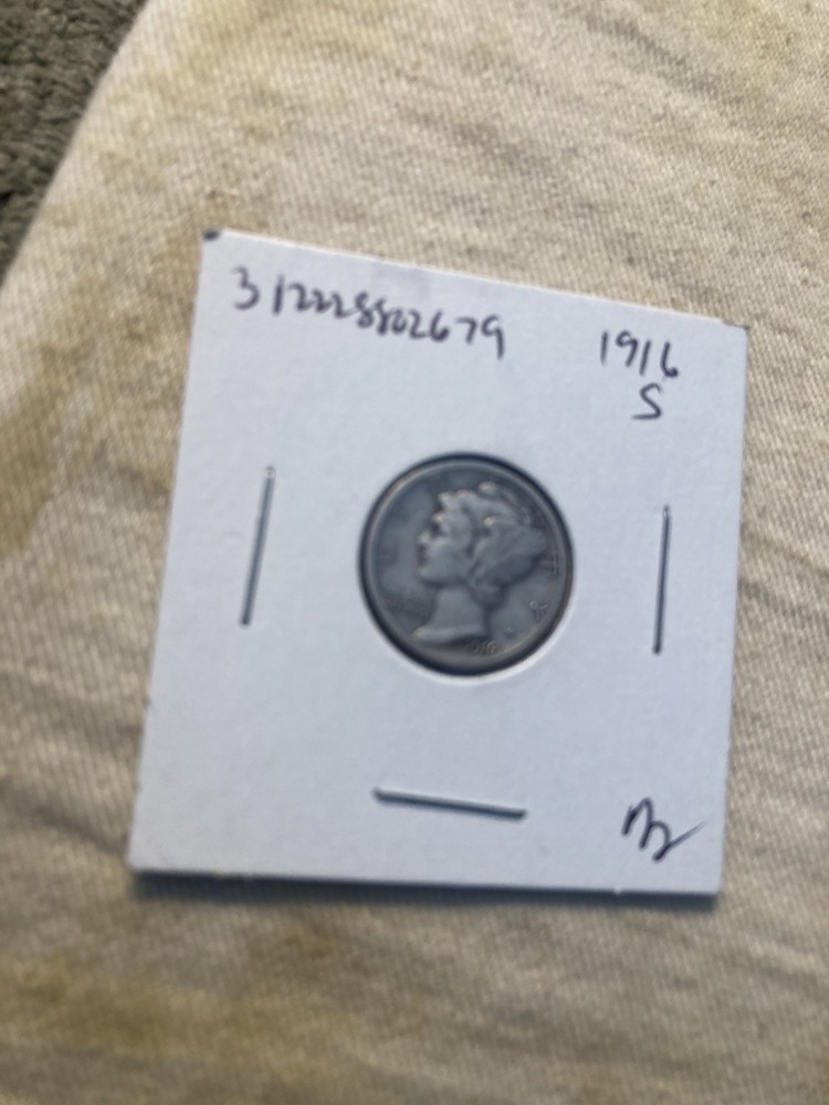 1916 S MERCURY DIME! MS+++FIRST YEAR ISSUE! X F
