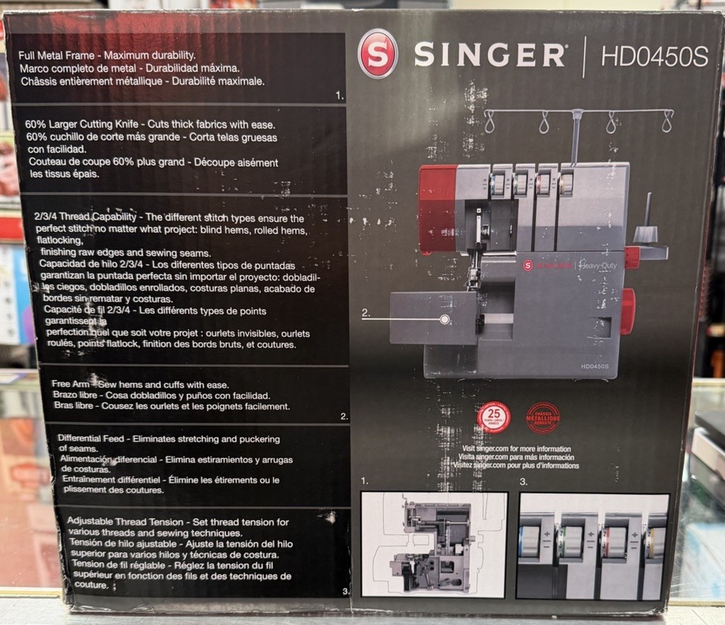 SINGER (HD0450S) - Heavy Duty Serger Sewing Machine....NEW!!...FREE S&H!!!