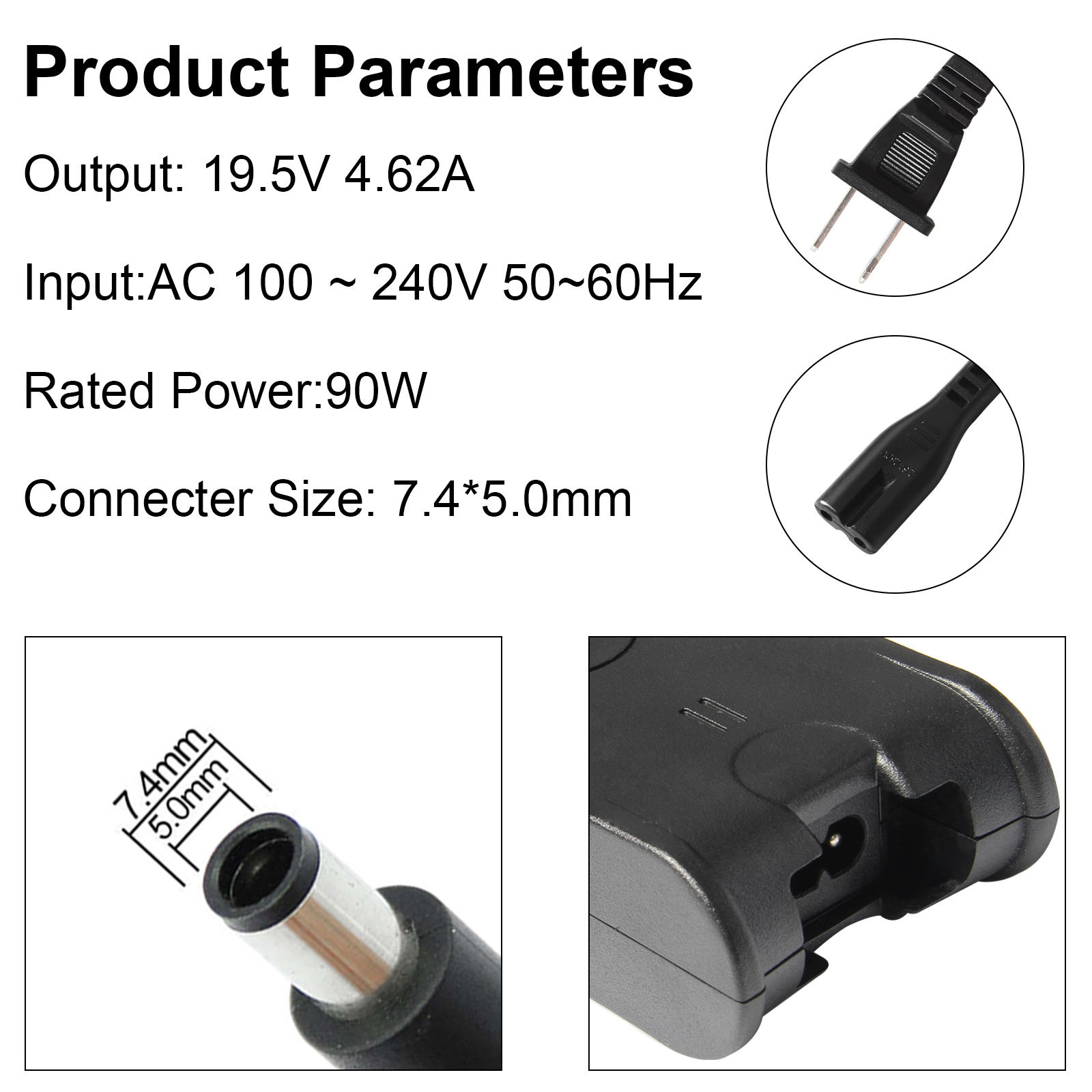 AC Adapter Charger Power Supply For Dell Laptop PA10 PA-12 Watt 19.5V 4.62A 90W