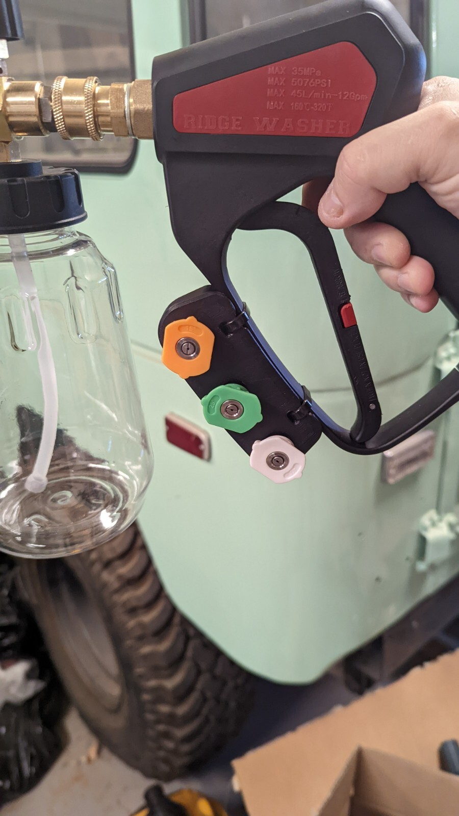 Nozzle Holder for Pressure Washer Short Gun / Wand (Tips Shown Not Included)