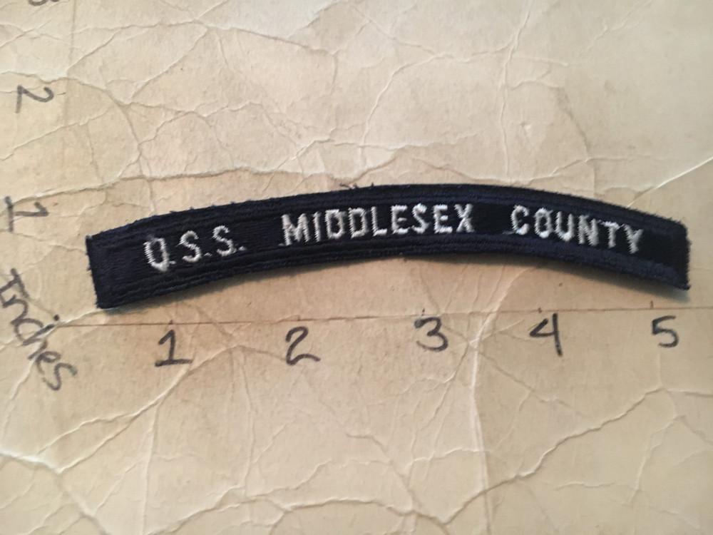 US NAVY SHOULDER STRIP TAB rocker Patch USS Middlesex County