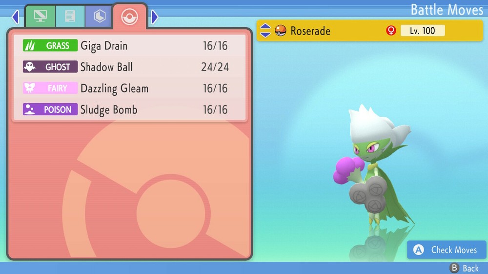 Shiny Roserade 6IVs Pokemon BDSP