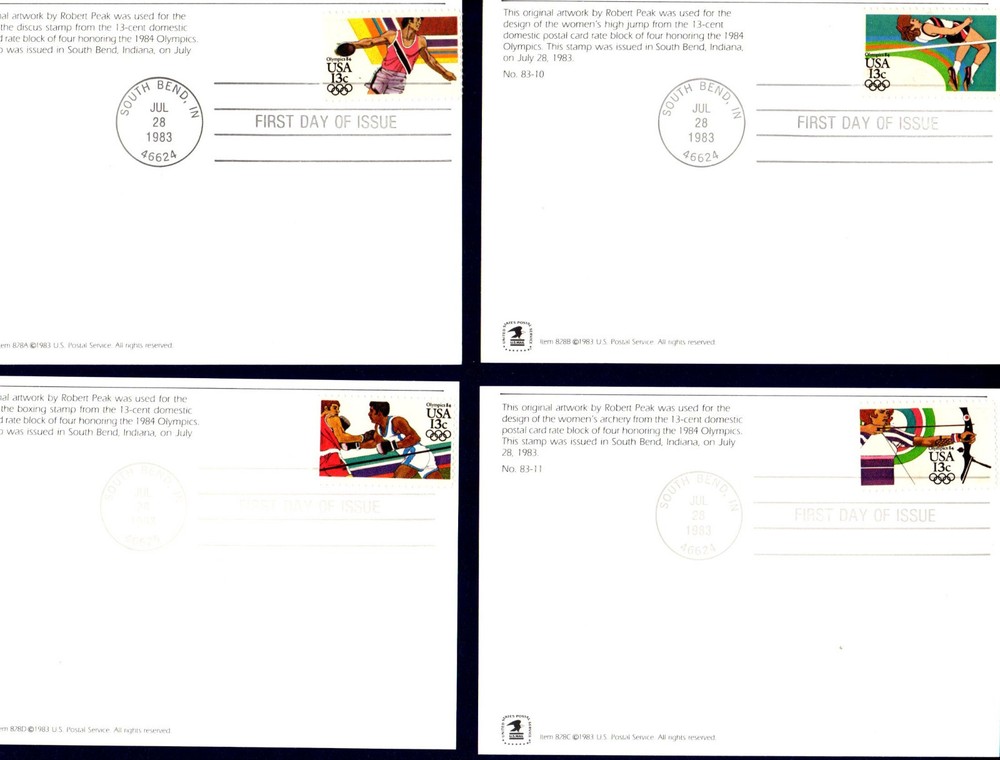 #2048 - 2051 Summer Olympics FDC Maximum Cards