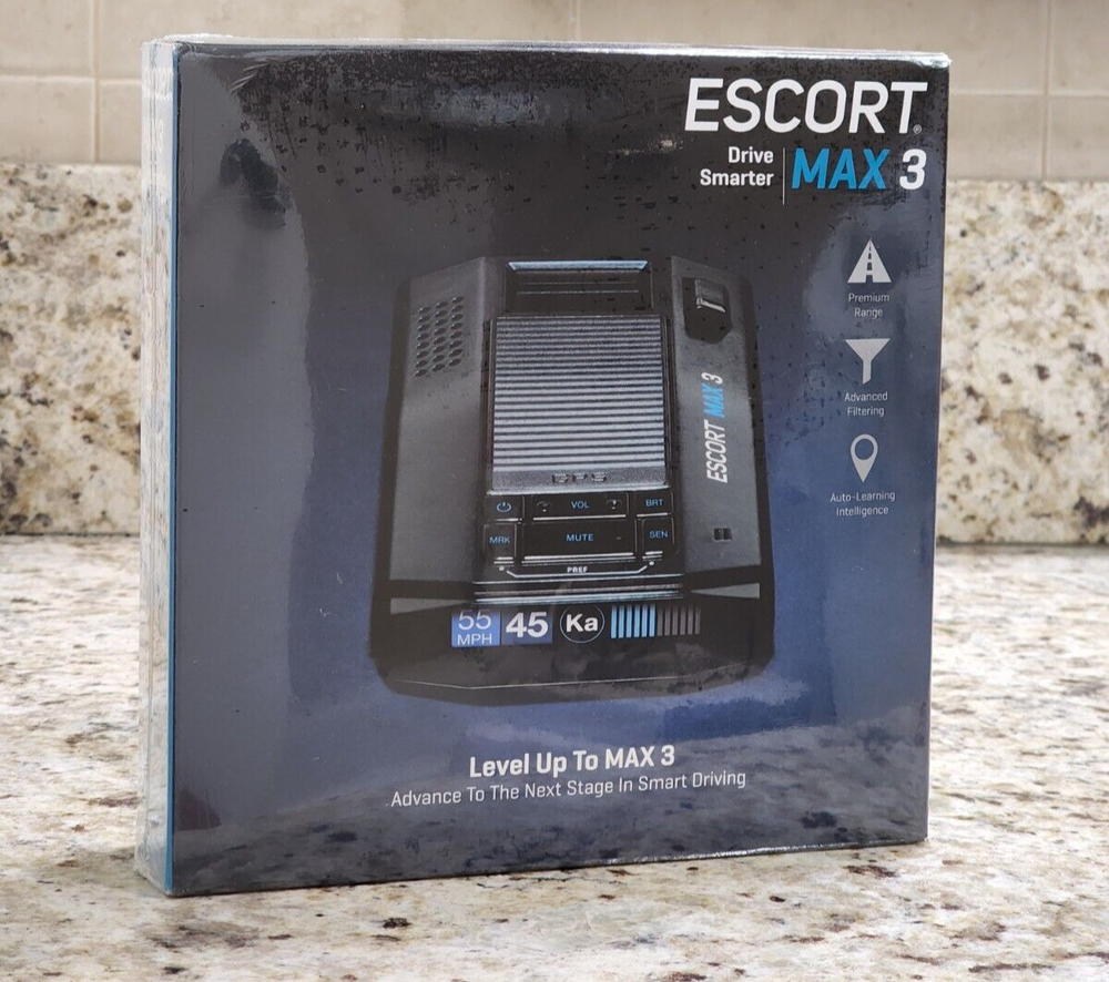 Escort MAX 3 Advanced Radar Laser Detector GPS - NEW Sealed