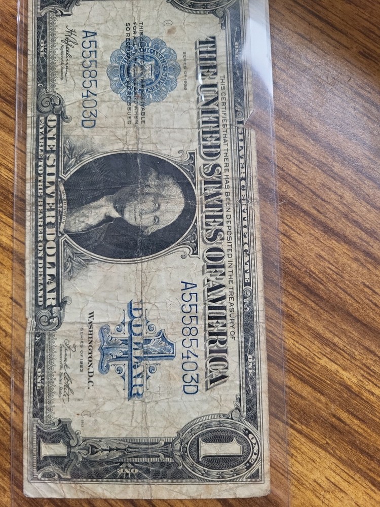 1923 $1 ONE DOLLAR ” SILVER CERTIFICATE LARGE SIZE NOTE