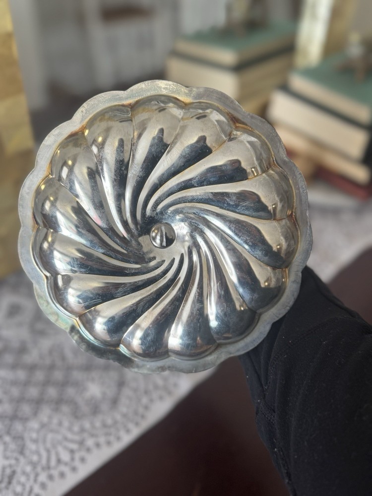 Silver Plated Tray with Ornate Decorative Handle