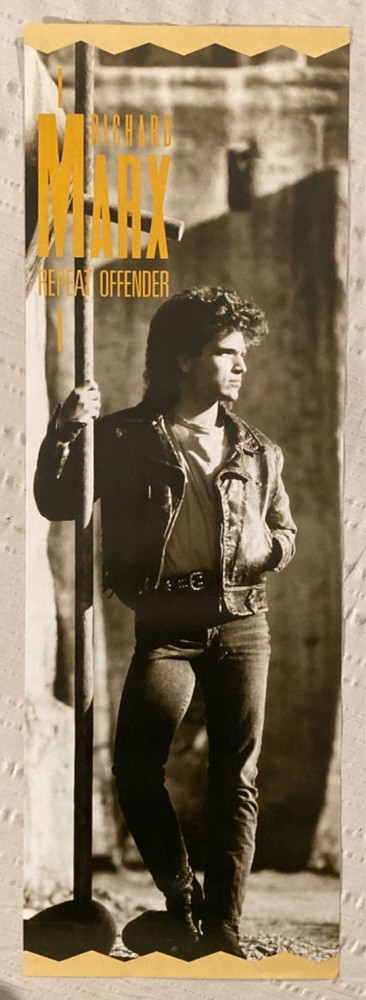 Richard Marx 1989 Two-Sided Promo Poster Repeat Offender Banner Style