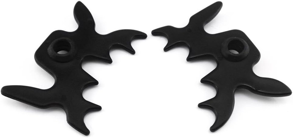 2Pcs Black Plastic Moosehead Pool Billiard Cue Bridge Head