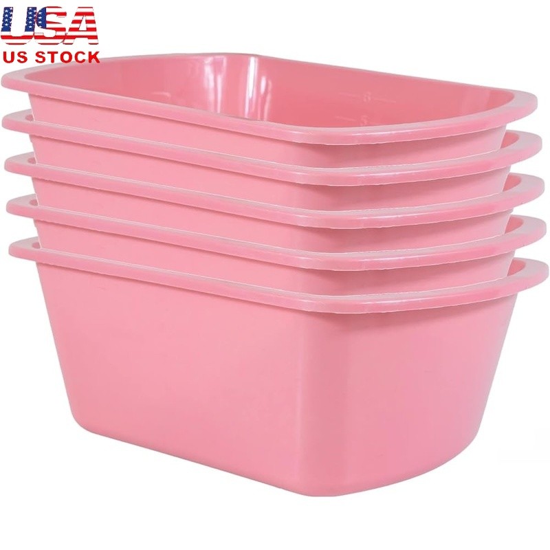 Graduated Plastic Dish Pan Rectangular Soaking Basin Household & Healthcare Use
