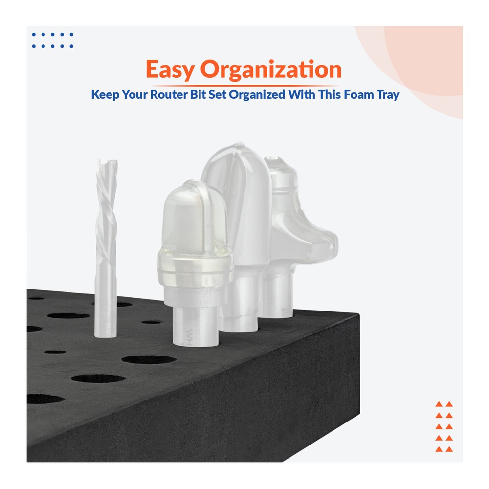 Router Bit Storage Trays Two Quality Foam Material for 100 Bits total