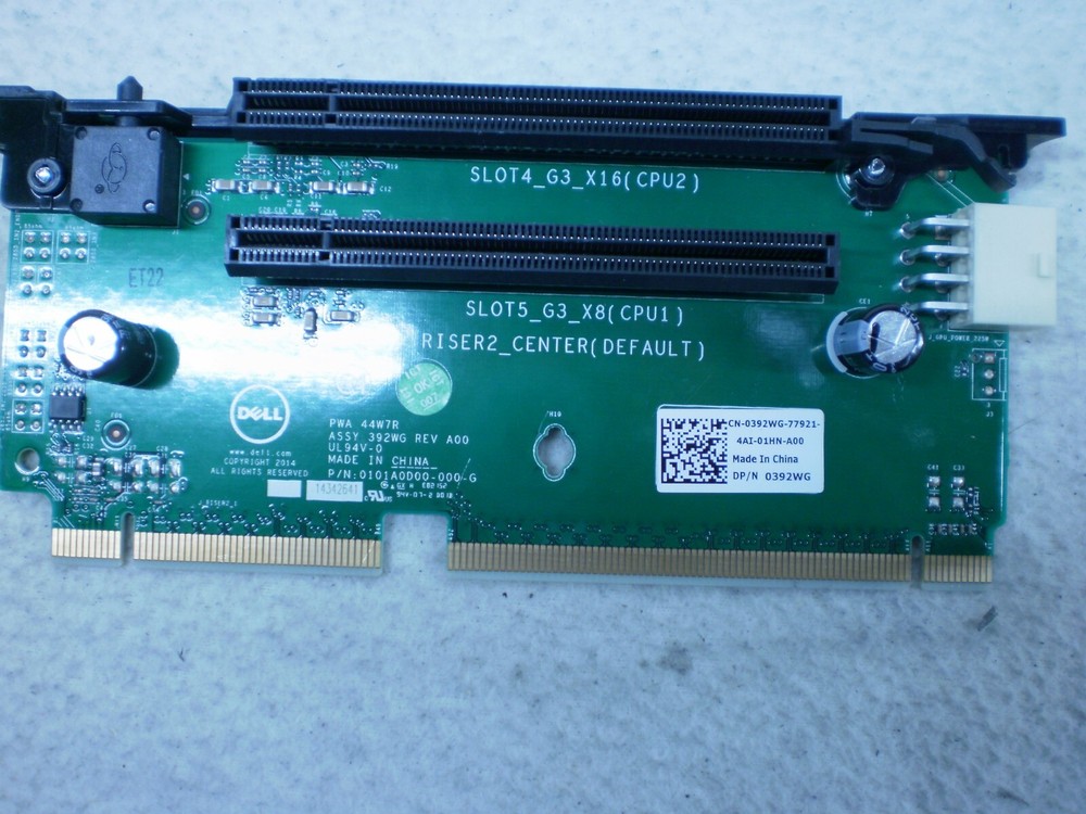 DELL server parts, RISER3 LEFT 800JH CARD GPU, riser2 center card, Riser 1 Right