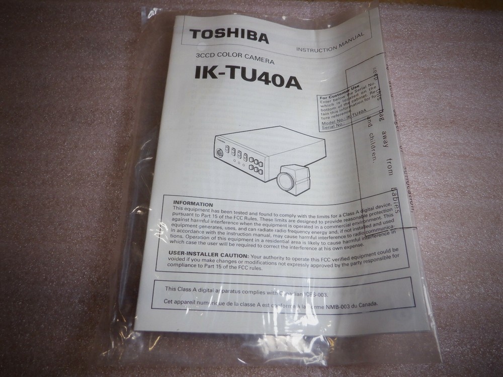 TOSHIBA IK-TU40A CCD COLOR CAMERA- CONTROLLER UNIT ONLY