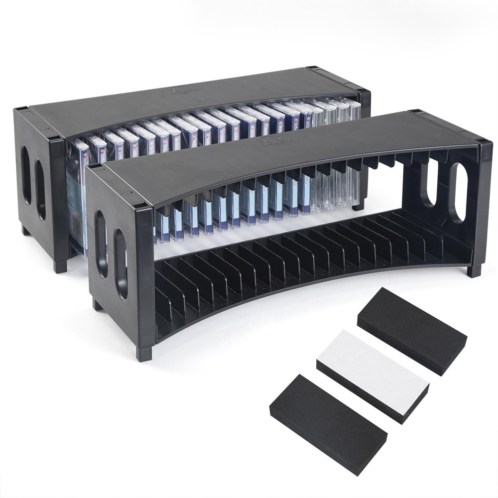 CD Storage Rack, Upgrade 2 Pack Stackable ABS CD Storage Organizer Can Hold 4...