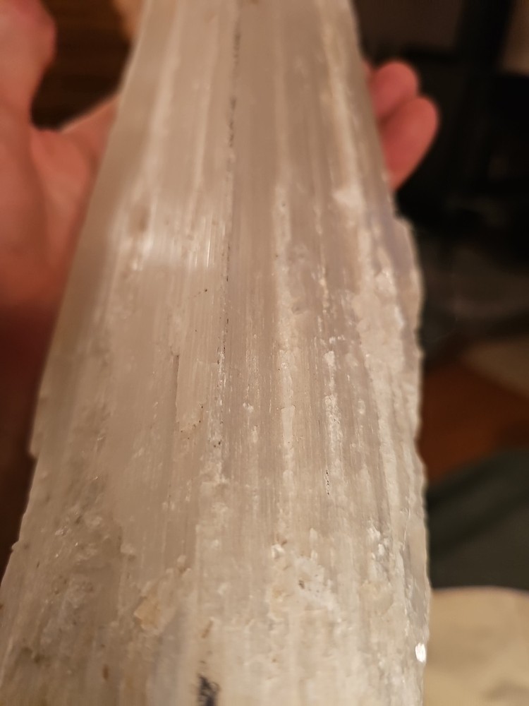 Selenite Log Stick 16" Raw