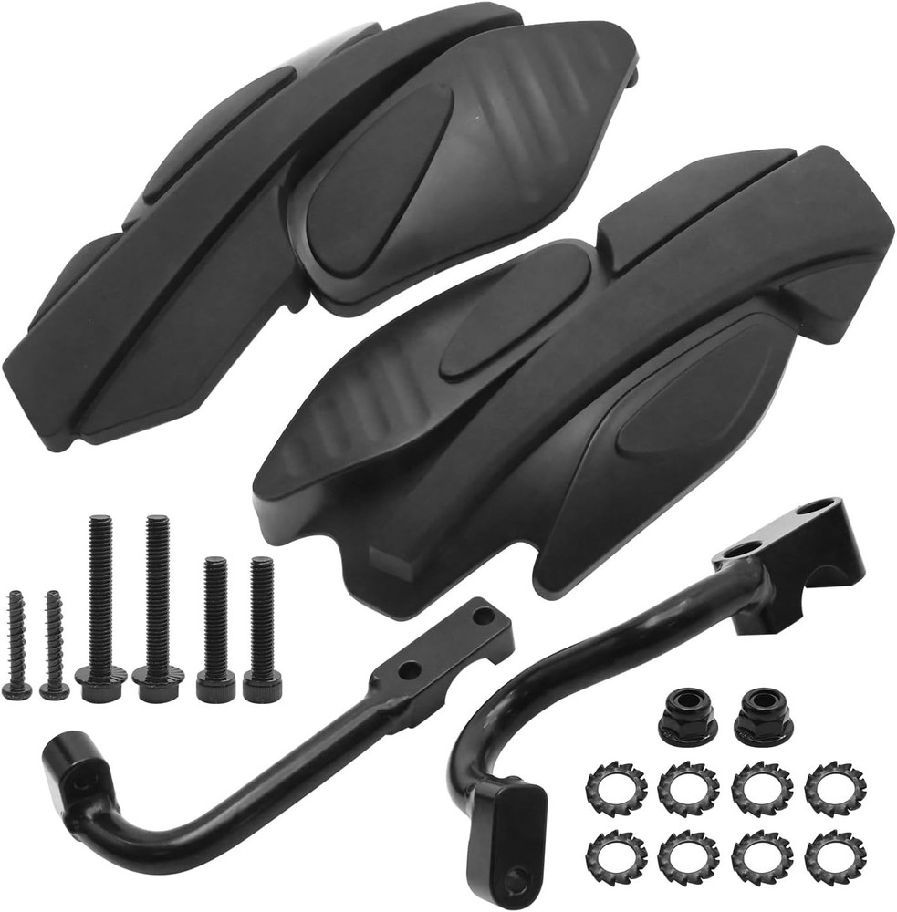 2PCS Black Handguards with Mount Brackets Kit Replacement for Polaris