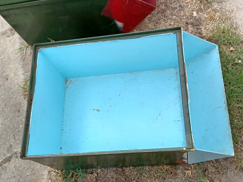1 Vintage Stackable metal Storage bin large Parts Bin#5 stackbin corp 12 avail.