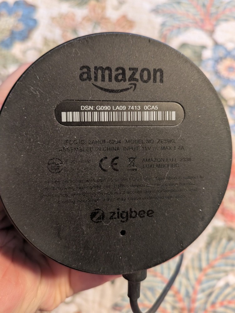 Amazon Zigbee Smart 1st Gen Bluetooth Speaker Black ZE39KL