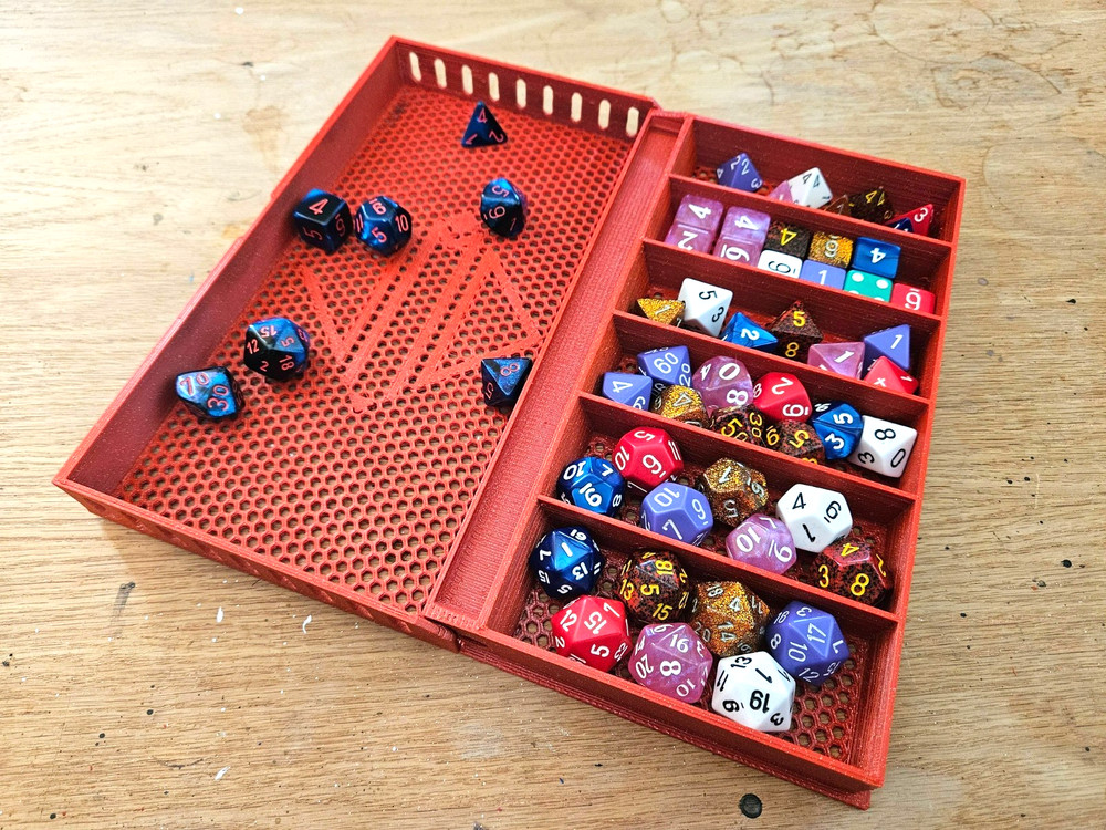 Custom made folding Dice Box, dice tray, D&D, tabletop games