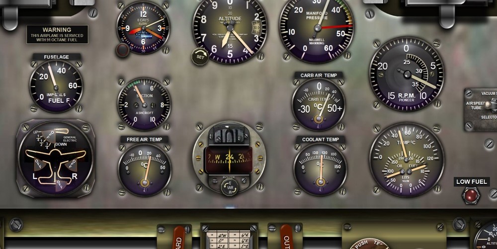 P40B & P49E WARHAWK COCKPIT instrument panel CDkit
