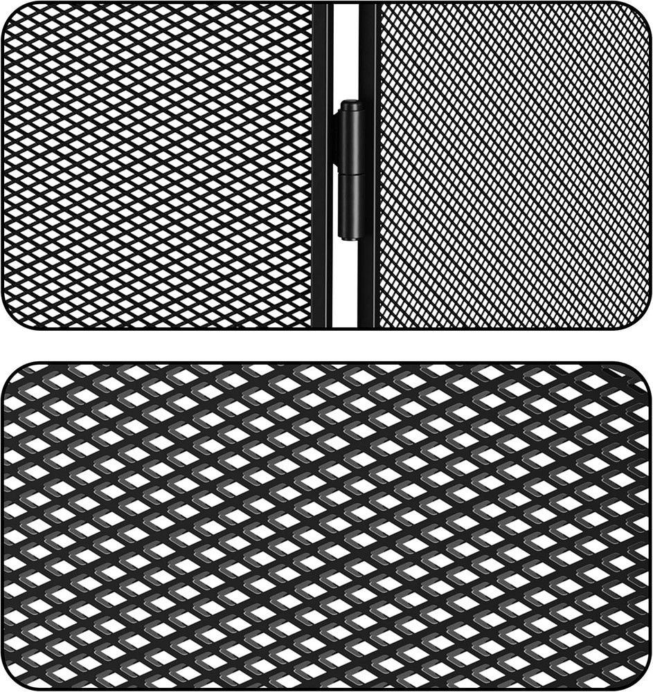 3-Panel Metal Fireplace Screen for Fireplace Fire Spark Guard Grate