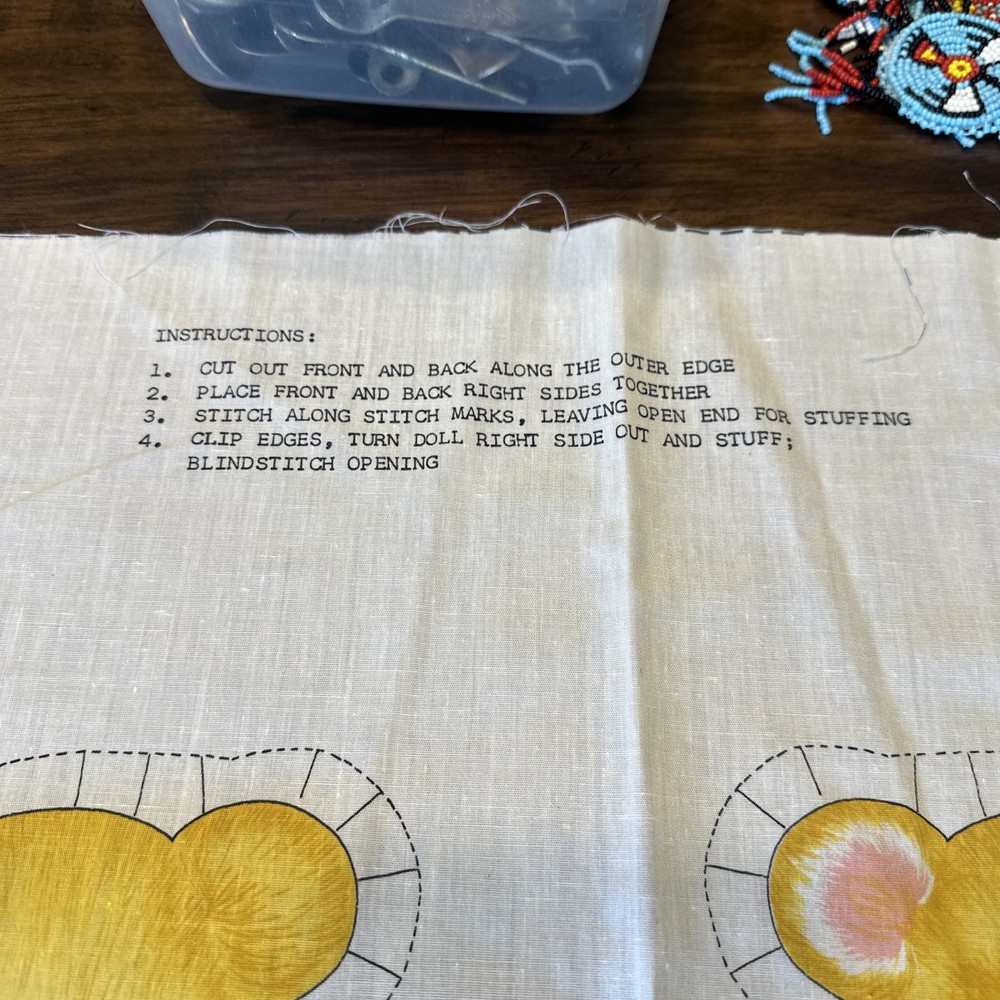 Vintage Sewing Pattern Panel, Uncut, Bear Pattern