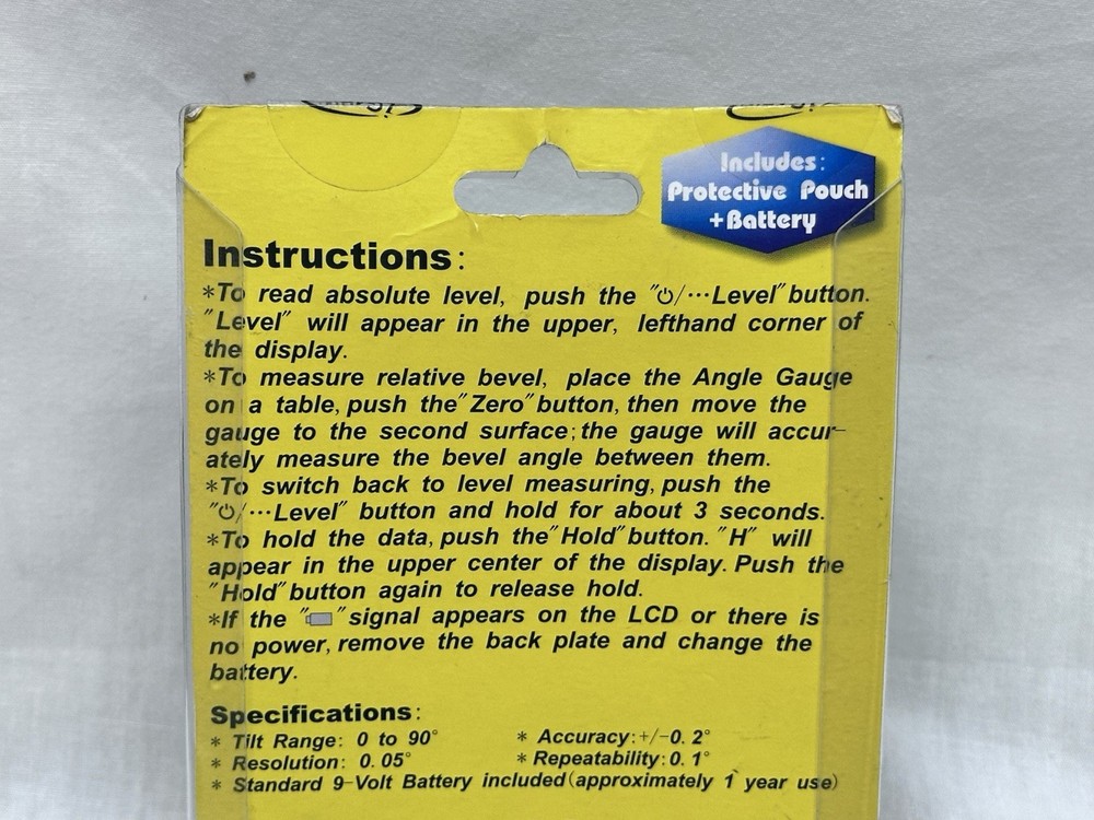 Angle Cube Digital Guage Angle & Level Sensor Bevel Electronic iGaging Anglecube