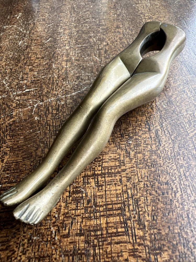 Antique Lady Legs Brass Nutcracker; Very Fine; Early?