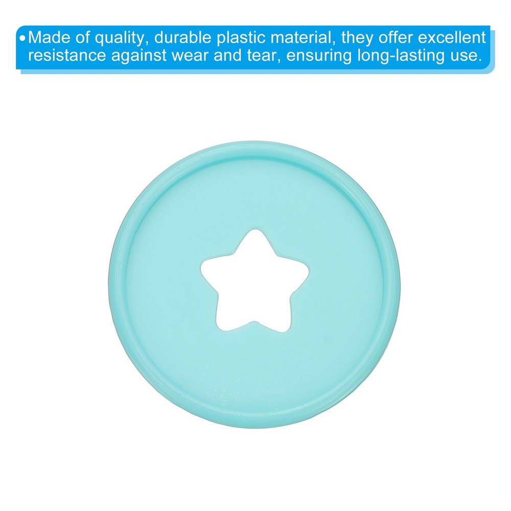 35mm Plastic Book Binding Discs, 33 Pack Expansion Discs Star, Light Blue