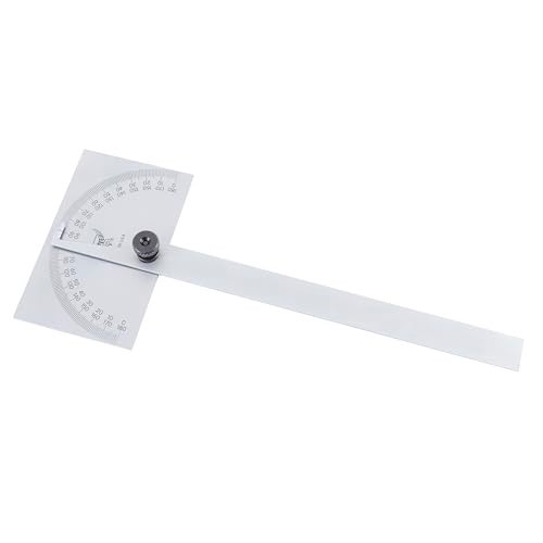 PEC Tools Stainless Steel Angle Protractor 6" Blade, 0-180° Range