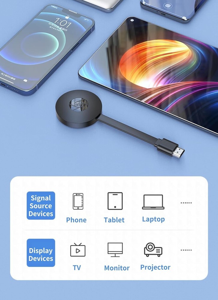 Wireless HDMI Display Adapter, 1080P HDMI Extender, Wireless Display Adapter,...
