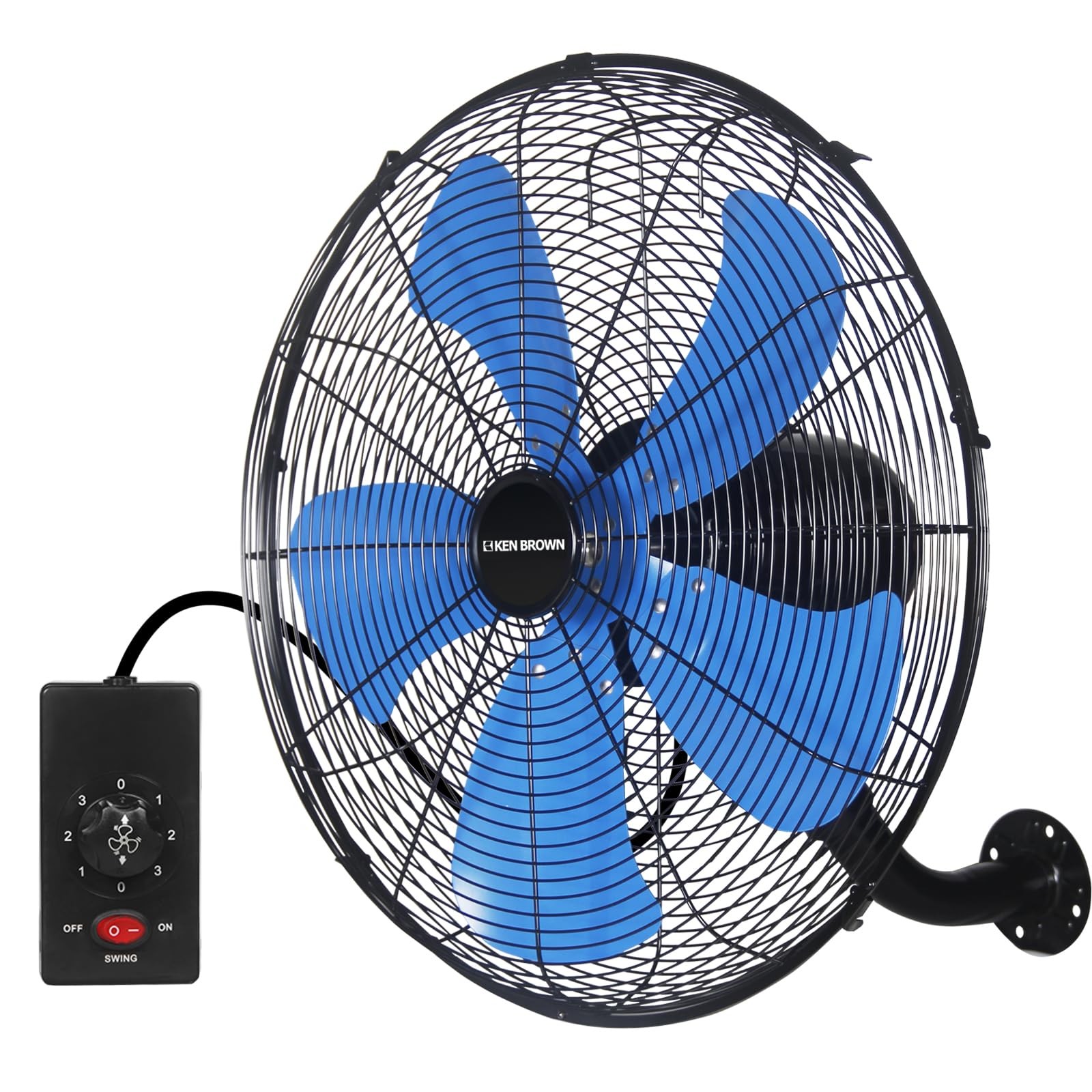 18 Inch Industrial Oscillating Wall Mount Fan 4200CFM 3- Speed