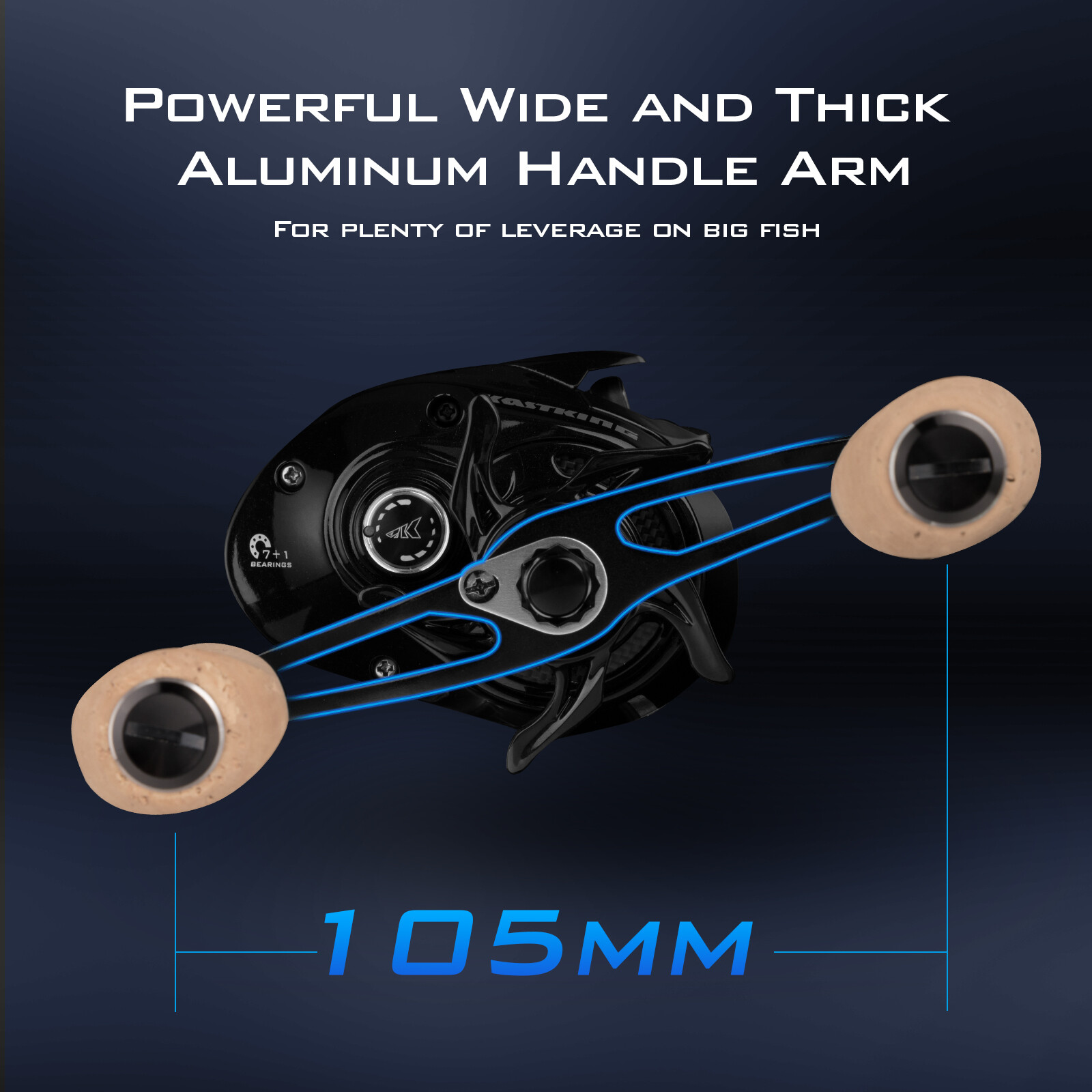 KastKing Megatron 200 Baitcasting Reel High Line Capacity 6.4:1 Fishing Reel-New