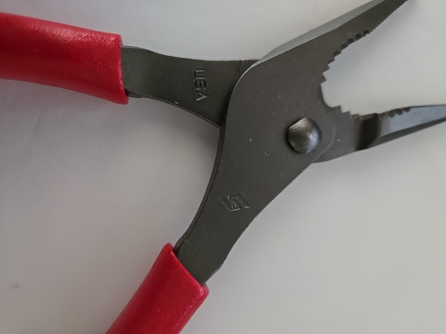 Snap On Tools 7" Long Nose Pliers 3 Slip Joint Talon Grip 57% More Power GREEN!!