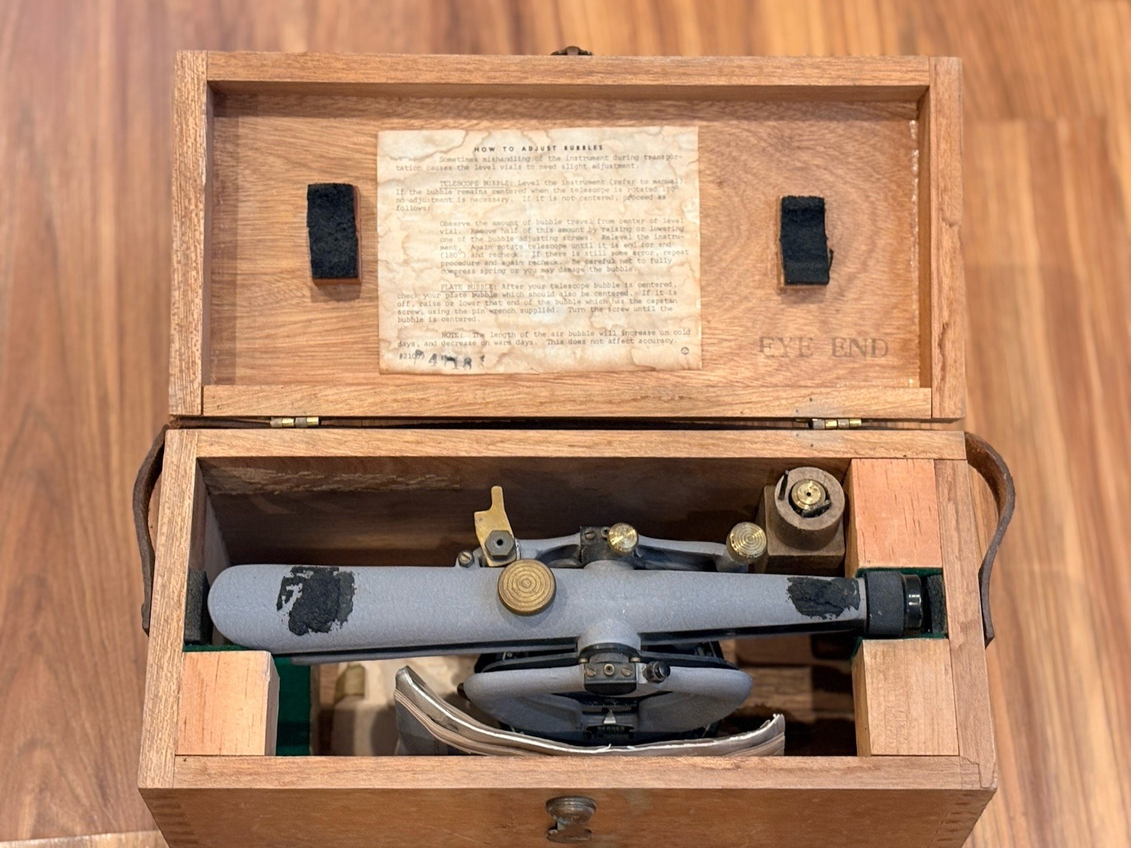 1960S BERGER ENGINEERING INSTRUMENTS SURVEYING TRANSIT LEVEL 200A w Box BOSTON