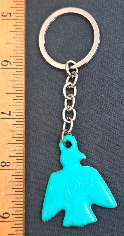 Older Plastic Bluebird Keychain Keyring