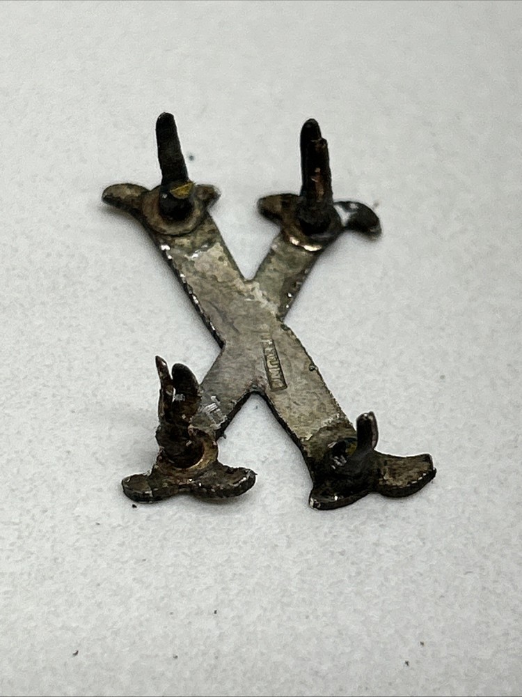 Vintage Sterling Silver Engraved Letter X