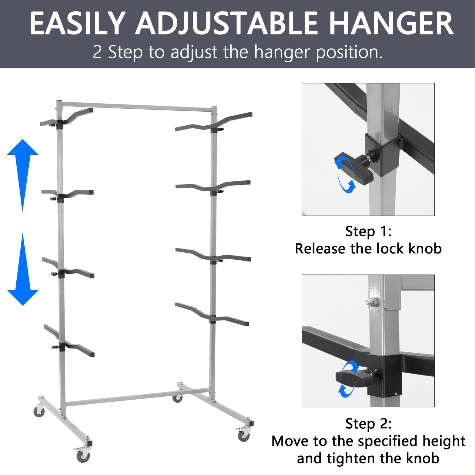 Floor Mobile Bumper Storage Rack,Heavy Duty Double Sided Bumper Storage Rack