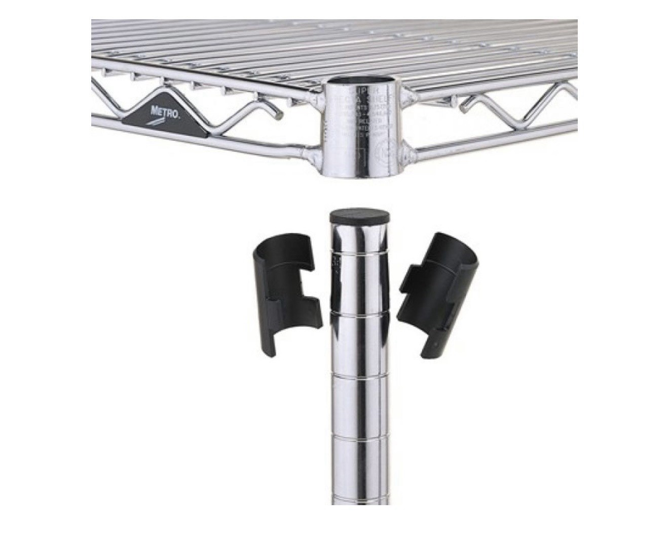 Metro Super Erecta Super Wide Chrome (4) Shelves Unit, New Open-box 3672NC