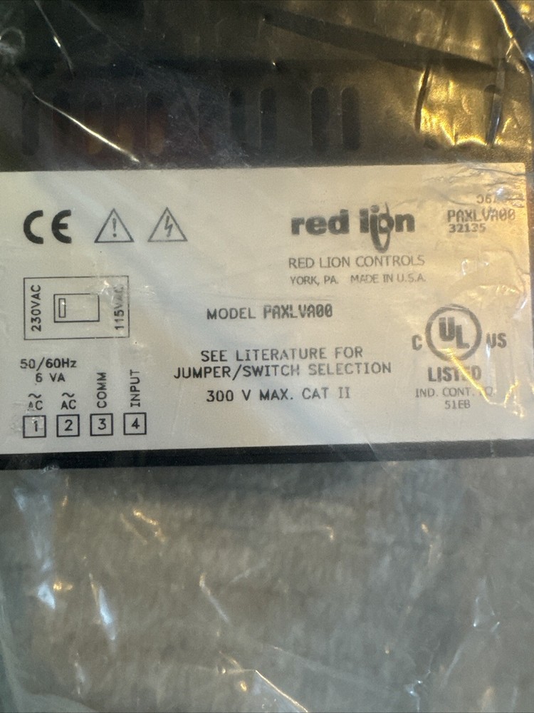 PAXLVA Red Lion PAX Lite DC Volt/Current/Process Meter No Box NEW