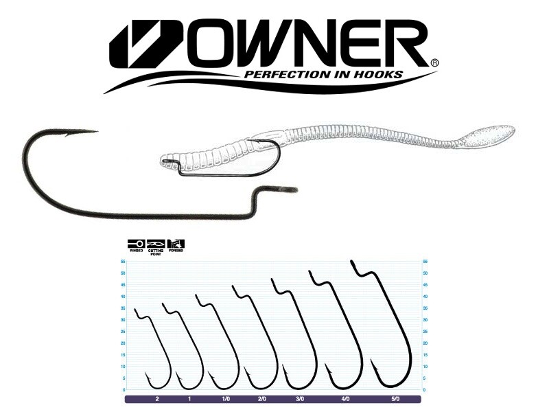 Owner Offset Shank Worm Hooks 5101 - Choose Size