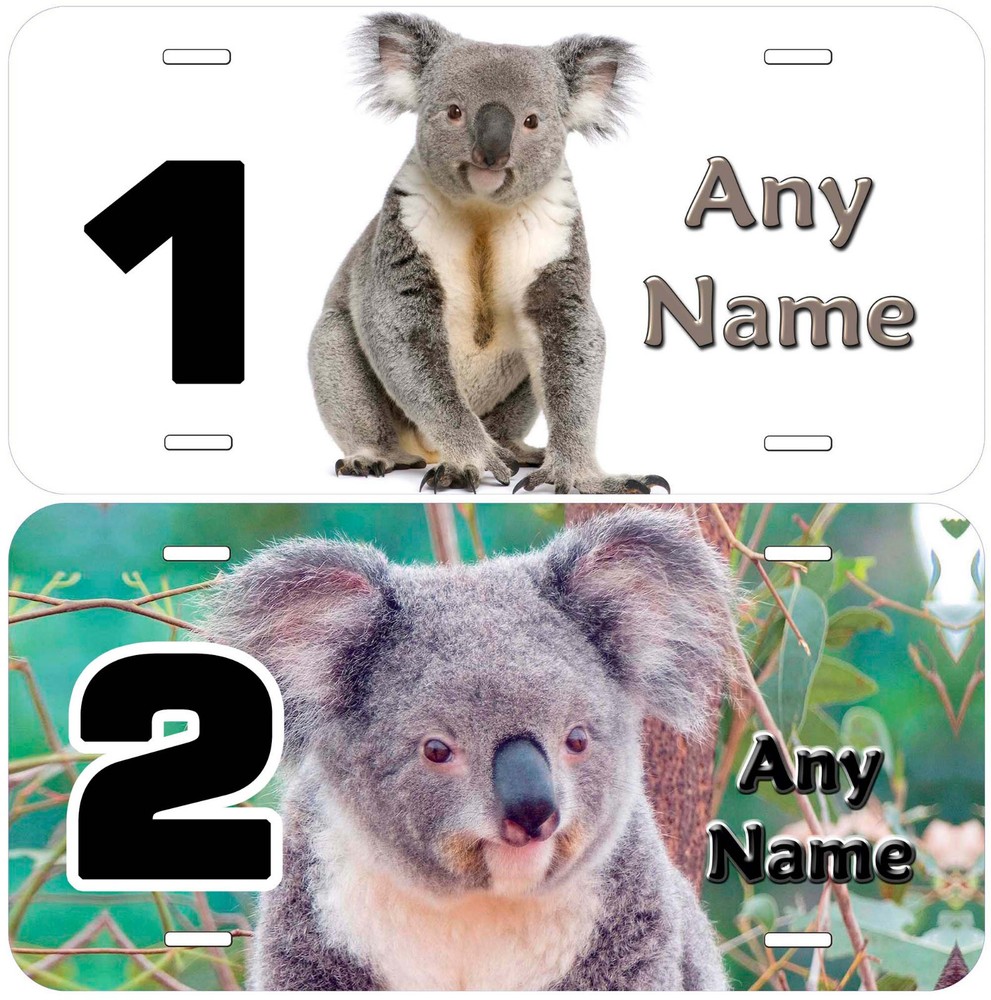 Koala Any Name Personalized Novelty Car License Plate