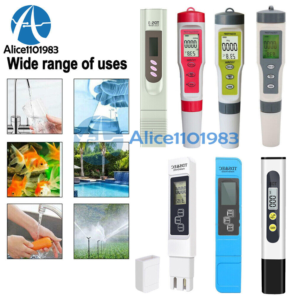 PH/EC/TDS/TEMP Digital Water Quality/temperature Detection Tester Purity Pen Kit