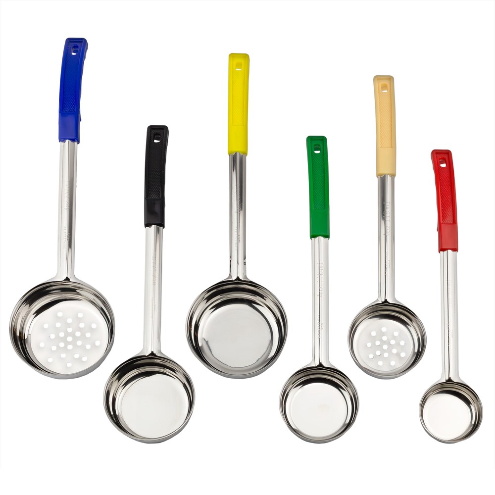 Portion Control Serving Spoons, 6pc Long-Handled Ladle Set, 1/4 1/2 3/4 1 Cup
