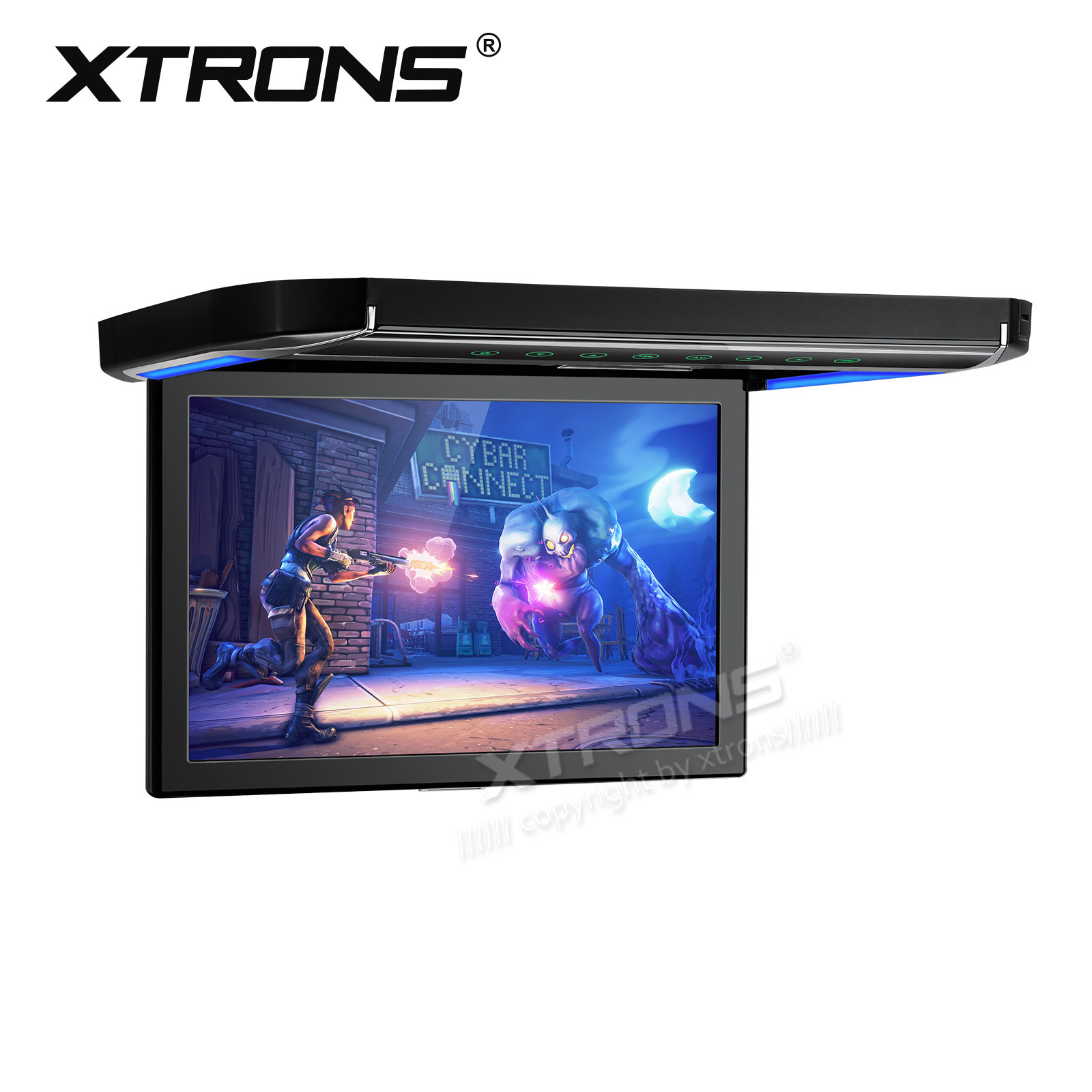 XTRONS 12.1" Car Overhead Player Wide Screen 1080P Flip Down Roof Mount Monitor