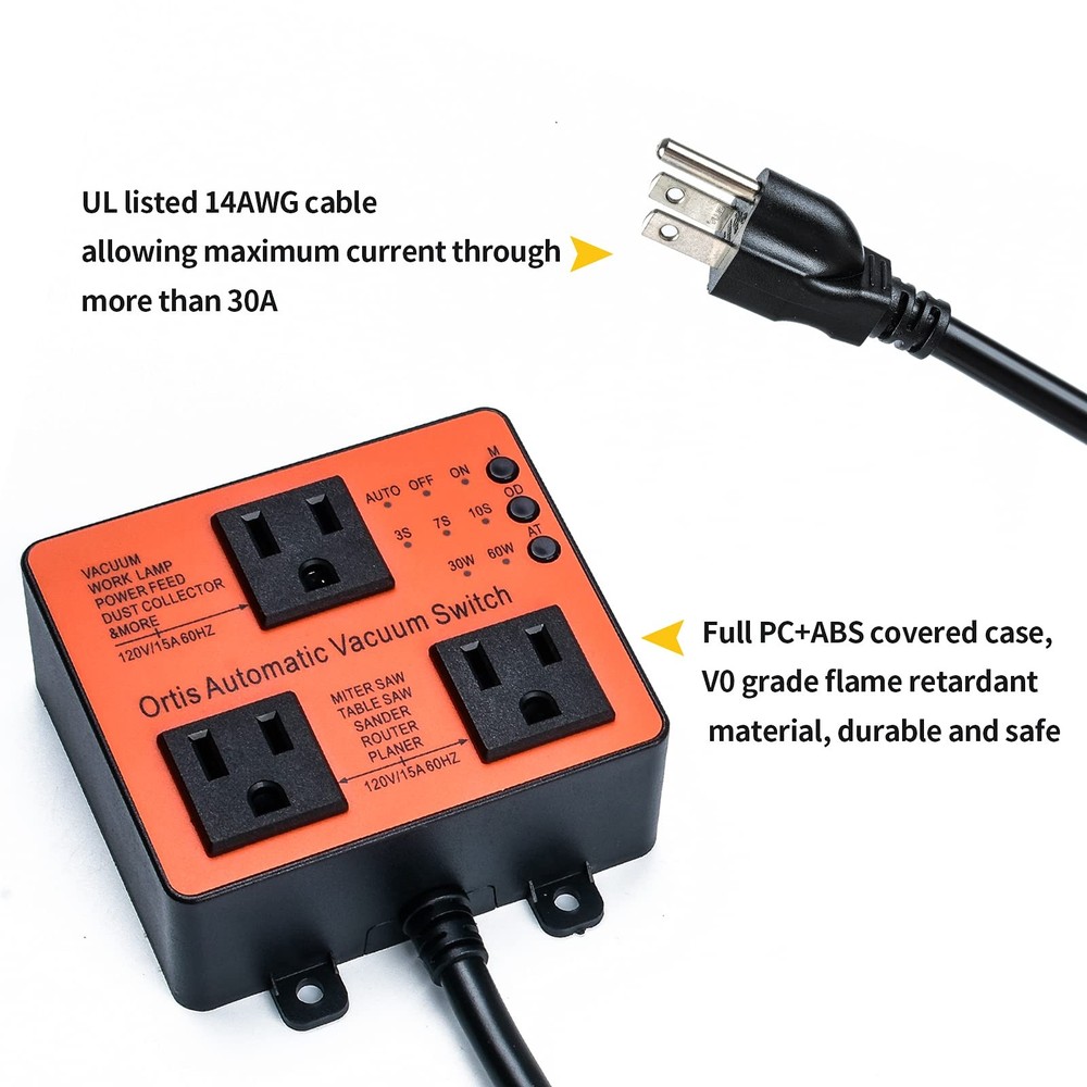 Automatic Vacuum Switch, Ortis Dust Control Autoswitch for More Power Tools,...