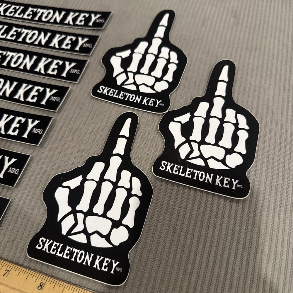 Skeleton Key Mfg. Stickers - 10 Pack - Middle Finger