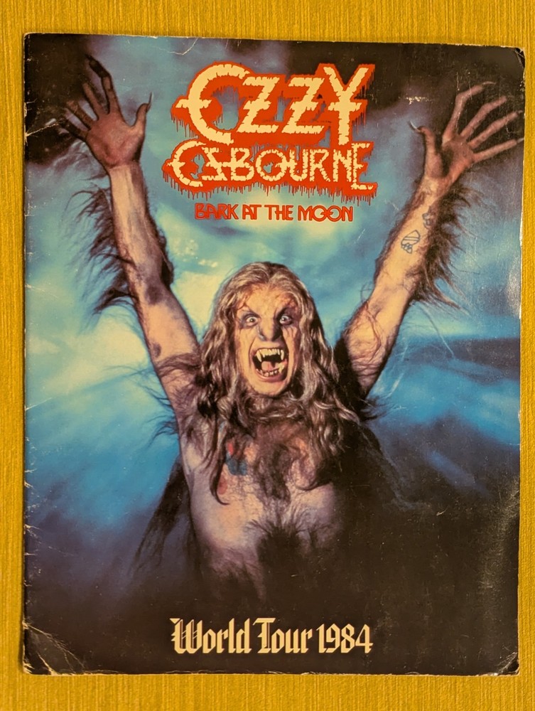 Ozzie Osbourne Bark at the Moon World Tour Book 1984 NICE!!  14"x11"