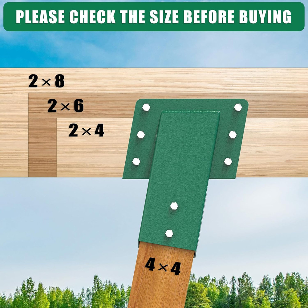 Heavy Duty Deer Stand Brackets, 4X4 Compound Angle Bracket, Powder Coated Elevat
